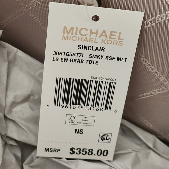 Michael Kors Sinclair Logo LG Shoulder Tote Bag SET - Picture 7 of 12